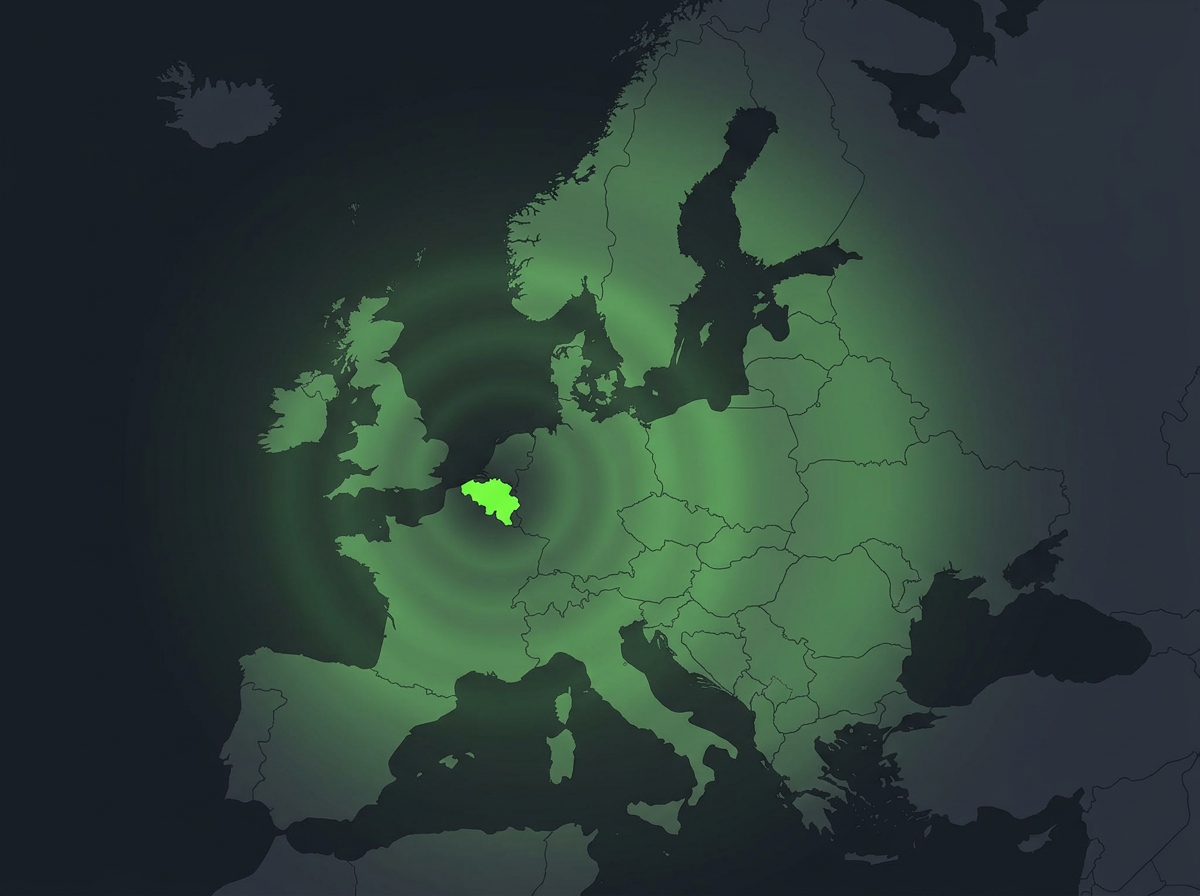 Kaart van het Europese operatiegebied van SynairX met focus op de Benelux