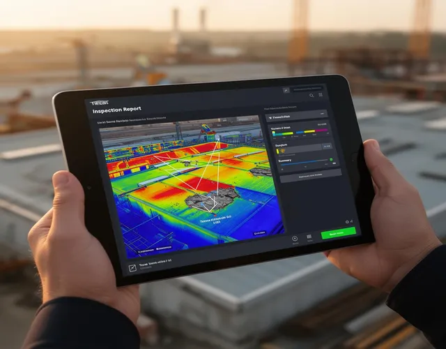 SIOP thermische inspectie rapport op tablet